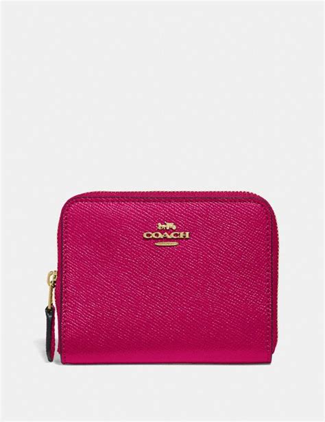 coach zip around wallet small.